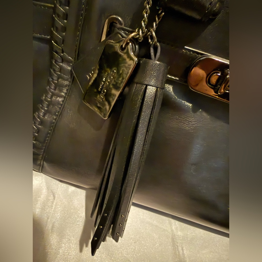 Black Swagger Glove Tanned Whipstich Braided crossbody strap. - Picture 5 of 10